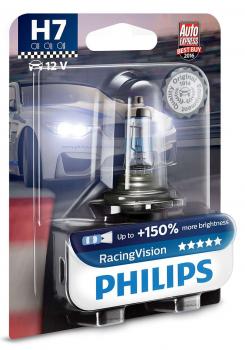 Philips H7 12V Scheinwerferbirne 55W PX26d RacingVision +150% 1st. Blister(12972